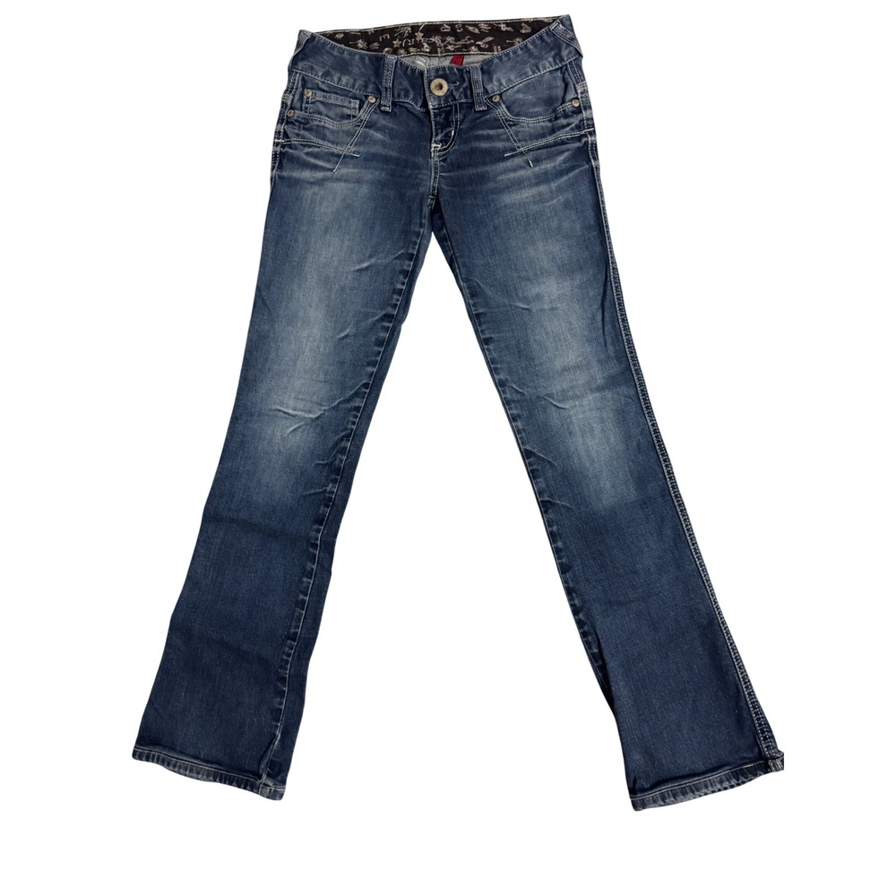 Guess Jeans Daredevil Bootcut Blue Denim Low Rise Stretch W03A00D2T00 Womens 25